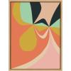 image:imageKate and Laurel Sylvie Retro Floral 4 Framed Canvas Wall Art by Alicia Bock 18x24 Natural Colorful Abstract Flower Art for Wall