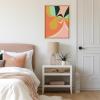 image:imageKate and Laurel Sylvie Retro Floral 4 Framed Canvas Wall Art by Alicia Bock 18x24 Natural Colorful Abstract Flower Art for Wall