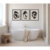 image:imageKate and Laurel Sylvie Retro Midcentury Modern Abstract Graphic Shapes Framed Canvas Wall Art Set by The Creative Bunch Studio 3 Piece Set NaturalBlack
