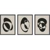 image:imageKate and Laurel Sylvie Retro Midcentury Modern Abstract Graphic Shapes Framed Canvas Wall Art Set by The Creative Bunch Studio 3 Piece Set NaturalBlack