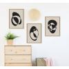 image:imageKate and Laurel Sylvie Retro Midcentury Modern Abstract Graphic Shapes Framed Canvas Wall Art Set by The Creative Bunch Studio 3 Piece Set NaturalNatural