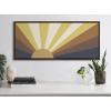 image:imageKate and Laurel Sylvie Retro Sunset Framed Canvas Wall Art by The Creative Bunch Studio 18x40 Brown Vintage Art Print for Wall