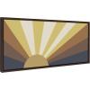 image:imageKate and Laurel Sylvie Retro Sunset Framed Canvas Wall Art by The Creative Bunch Studio 18x40 Brown Vintage Art Print for Wall