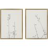 image:imageKate and Laurel Sylvie Retro Tennessee Botanicals Framed Canvas Wall Art Set by Stephanie Klatt 2 Piece 18x24 Gold Chic Modern Plant Art Set for WallGold
