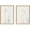 image:imageKate and Laurel Sylvie Retro Tennessee Botanicals Framed Canvas Wall Art Set by Stephanie Klatt 2 Piece 18x24 Gold Chic Modern Plant Art Set for WallNatural