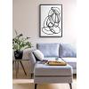 image:imageKate and Laurel Sylvie Ring of Light 2 Framed Canvas Wall Art by Nikki Chu 23x33 Black Decorative Minimalist Abstract Art for WallBlack