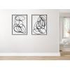image:imageKate and Laurel Sylvie Ring of Light and Ring of Light 2 Framed Canvas Wall Art Set by Nikki Chu 2 Piece Set 28x38 Black Decorative Minimalist Abstract Art for Wall
