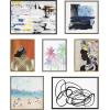 image:imageKate and Laurel Sylvie Ring of Light and Ring of Light 2 Framed Canvas Wall Art Set by Nikki Chu 2 Piece Set 28x38 Black Decorative Minimalist Abstract Art for Wall