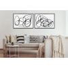image:imageKate and Laurel Sylvie Ring of Light and Ring of Light 2 Framed Canvas Wall Art Set by Nikki Chu 2 Piece Set 28x38 Black Decorative Minimalist Abstract Art for Wall
