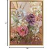 image:imageKate and Laurel Sylvie Rose Bouquet Framed Canvas Wall Art by Annie Quigley 18x24 Gold Soft Botanical Flower Bouquet Art for Wall Home DecorGold