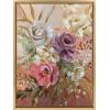 image:imageKate and Laurel Sylvie Rose Bouquet Framed Canvas Wall Art by Annie Quigley 18x24 Gold Soft Botanical Flower Bouquet Art for Wall Home DecorGold