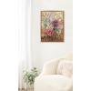 image:imageKate and Laurel Sylvie Rose Bouquet Framed Canvas Wall Art by Annie Quigley 18x24 Gold Soft Botanical Flower Bouquet Art for Wall Home DecorGold