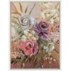 image:imageKate and Laurel Sylvie Rose Bouquet Framed Canvas Wall Art by Annie Quigley 18x24 Gold Soft Botanical Flower Bouquet Art for Wall Home DecorWhite