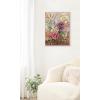 image:imageKate and Laurel Sylvie Rose Bouquet Framed Canvas Wall Art by Annie Quigley 18x24 Gold Soft Botanical Flower Bouquet Art for Wall Home DecorWhite