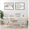 image:imageKate and Laurel Sylvie Sahara Gray 2 Framed Canvas Wall Art by Alexander Ginzburg 18x24 Gray Geometric Abstract Art for WallGray