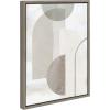 image:imageKate and Laurel Sylvie Sahara Gray 2 Framed Canvas Wall Art by Alexander Ginzburg 18x24 Gray Geometric Abstract Art for WallGray