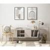 image:imageKate and Laurel Sylvie Sahara Gray 2 Framed Canvas Wall Art by Alexander Ginzburg 18x24 Gray Geometric Abstract Art for WallGray