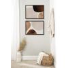 image:imageKate and Laurel Sylvie Shapes I and II Framed Canvas Wall Art Set by Amy Lighthall Set of 2 18x24 Gold Decorative Abstract Art Print for WallBrown