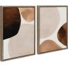 image:imageKate and Laurel Sylvie Shapes I and II Framed Canvas Wall Art Set by Amy Lighthall Set of 2 18x24 Gold Decorative Abstract Art Print for WallGold
