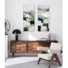 image:imageKate and Laurel Sylvie Skyline II Framed Canvas Wall Art by Amy Lighthall 18x40 White Modern Abstract Landscape Art for WallWhite