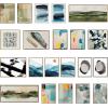 image:imageKate and Laurel Sylvie Skyline II Framed Canvas Wall Art by Amy Lighthall 18x40 White Modern Abstract Landscape Art for WallWhite