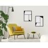 image:imageKate and Laurel Sylvie Sleek Luxe Minimalist Black and White Abstract Framed Canvas Wall Art Set by The Creative Bunch Studio 2 piece 18x24 Natural Simple Minimal Art Set for WallBlack