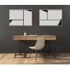 image:imageKate and Laurel Sylvie Sleek Luxe Minimalist Black and White Abstract Framed Canvas Wall Art Set by The Creative Bunch Studio 2 piece 18x24 Natural Simple Minimal Art Set for WallNatural