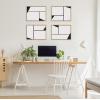 image:imageKate and Laurel Sylvie Sleek Luxe Minimalist Black and White Abstract Framed Canvas Wall Art Set by The Creative Bunch Studio 2 piece 18x24 Natural Simple Minimal Art Set for WallNatural