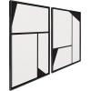 image:imageKate and Laurel Sylvie Sleek Luxe Minimalist Black and White Abstract Framed Canvas Wall Art Set by The Creative Bunch Studio 2 piece 18x24 Natural Simple Minimal Art Set for WallBlack