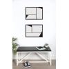 image:imageKate and Laurel Sylvie Sleek Luxe Minimalist Black and White Abstract Framed Canvas Wall Art Set by The Creative Bunch Studio 2 piece 18x24 Natural Simple Minimal Art Set for WallBlack