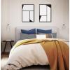 image:imageKate and Laurel Sylvie Sleek Luxe Minimalist Black and White Abstract Framed Canvas Wall Art Set by The Creative Bunch Studio 2 piece 18x24 Natural Simple Minimal Art Set for WallBlack