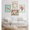 image:imageKate and Laurel Sylvie Softly Framed Canvas Wall Art by Mia Charro 18x24 Gold Modern Fun Abstract Colorful Botanical Flower Art for WallGold