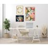image:imageKate and Laurel Sylvie Softly MC 481 Floralis C and MC441 The Only Person Framed Canvas Wall Art Set by Mia Charro 3 Piece Set Gold Floral Bouquet Art for Gallery Wall