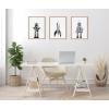 image:imageKate and Laurel Sylvie Sparky Space Robot No 4 Rocket and Robbey Robot Black and White Set Framed Canvas Wall Art Set by Saint and Sailor Studios 3 Piece Set Natural Retro Toy Art Set for Wall