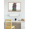 image:imageKate and Laurel Sylvie Stacked Cars Framed Canvas Wall Art by Saint and Sailor Studios 18x24 Natural Modern Colorful Car Toys Art for WallNatural