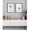 image:imageKate and Laurel Sylvie Still Life Sketched Botanical Flower Vase Art Set on Framed Linen Textured Canvas by The Creative Bunch Studio 18x24 Natural Illustrated Chic Floral Still LifeBlack