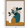 image:imageKate and Laurel Sylvie Stillness Framed Canvas Wall Art by Oris Eddu 18x24 Gold Decorative Floral Still Life Art Print for WallGold