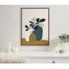 image:imageKate and Laurel Sylvie Stillness Framed Canvas Wall Art by Oris Eddu 18x24 Gold Decorative Floral Still Life Art Print for WallGold