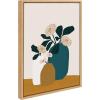 image:imageKate and Laurel Sylvie Stillness Framed Canvas Wall Art by Oris Eddu 18x24 Gold Decorative Floral Still Life Art Print for WallNatural