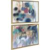 image:imageKate and Laurel Sylvie The Sanaa Way Framed Canvas Wall Art by Mentoring Positives 2 Piece 18x24 Gold Decorative Colorful Abstract Art Print for Wall