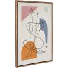image:imageKate and Laurel Sylvie Thinking of You Framed Canvas Wall Art by Rachel Lee 18x24 Natural Colorful Abstract Home DecorGold