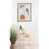 image:imageKate and Laurel Sylvie Thinking of You Framed Canvas Wall Art by Rachel Lee 18x24 Natural Colorful Abstract Home DecorGold