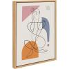 image:imageKate and Laurel Sylvie Thinking of You Framed Canvas Wall Art by Rachel Lee 18x24 Natural Colorful Abstract Home DecorNatural