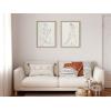 image:imageKate and Laurel Sylvie Thinking of You Line Art and Sitting Beauty Framed Linen Textured Wall Art by Rachel Lee of My Dream Wall 2 Piece 18x24 Gold Decorative Abstract Line Art for WallNatural