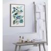 image:imageKate and Laurel Sylvie Tropic Leaves Blue Framed Canvas Wall Art by Sara Berrenson 23x33 Natural Watercolor Floral Home DecorGrey
