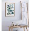 image:imageKate and Laurel Sylvie Tropic Leaves Blue Framed Canvas Wall Art by Sara Berrenson 23x33 Natural Watercolor Floral Home DecorNatural