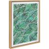 image:imageKate and Laurel Sylvie Tropical Leaves Watercolor Framed Canvas Wall Art by Cat Coquillette 18x24 Natural