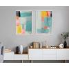 image:imageKate and Laurel Sylvie United Colors I and II Framed Canvas Wall Art Set by Amy Lighthall 2 Piece Set 23x33 Natural Modern Soft Watercolor Abstract Art Set for Wall Home DecorNatural