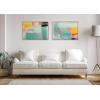 image:imageKate and Laurel Sylvie United Colors I and II Framed Canvas Wall Art Set by Amy Lighthall 2 Piece Set 23x33 Natural Modern Soft Watercolor Abstract Art Set for Wall Home DecorNatural