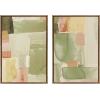 image:imageKate and Laurel Sylvie United Colors III and IV Framed Canvas Wall Art Set by Amy Lighthall 2 Piece Set 23x33 Gold Modern Soft Watercolor Abstract Art Set for Wall Home DecorGold